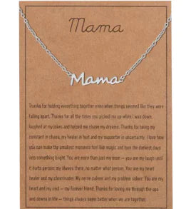 S925 Silver MaMa Necklace & Fearless Pendant Necklace